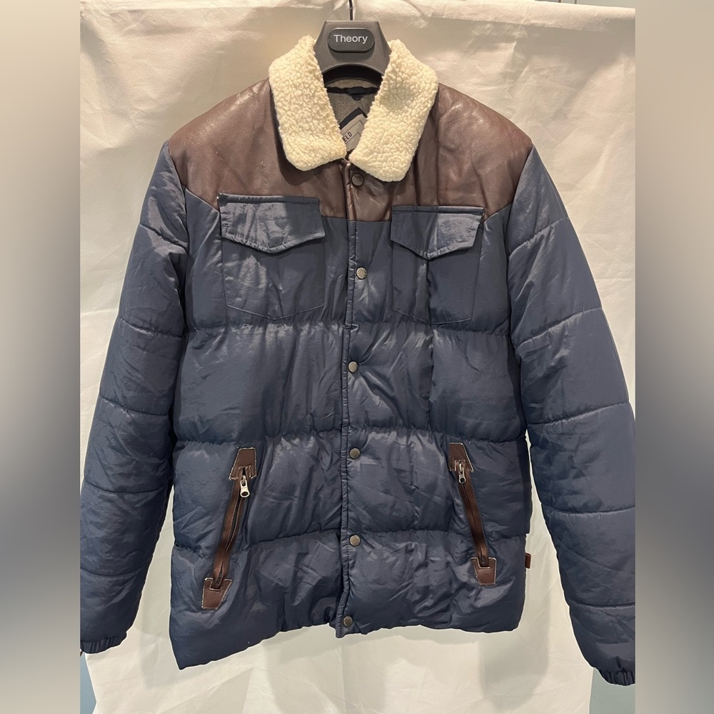 Bellfield Sully Puffer Jacket Coat Navy